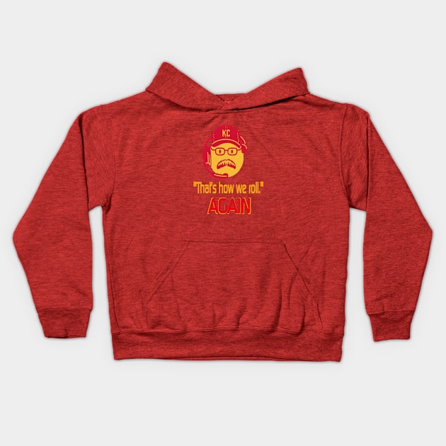 andy reid frozen Mustache Kids Hoodie by l designs